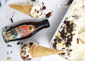 Macadamia Nut Sundae Cones with Sweet Dream Sauce